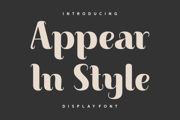 Appear in Style: A Display Font for Handmade Sellers