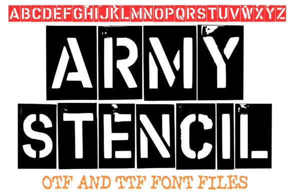 Army Stencil Font: A Rugged Display Typeface for Bold Branding