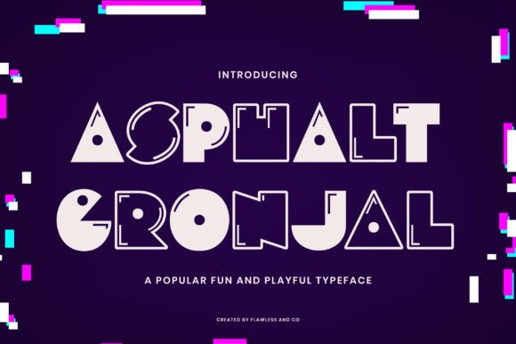 Asphalt Gronjal: A Playful Display Font for Small Business Branding