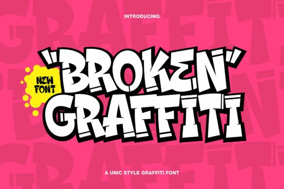 Broken Graffiti Font: Bold Display Type for Small Business Brands