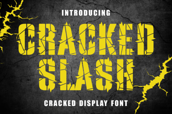 Cracked Slash: A Bold Display Font for Makers