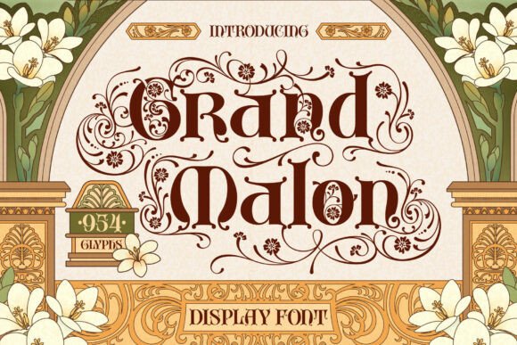 Grand Malon: A Gothic Display Font for Handmade Makers