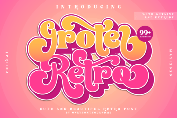 Groter Retro: A Display Font That Brings Personality to Branding Projects