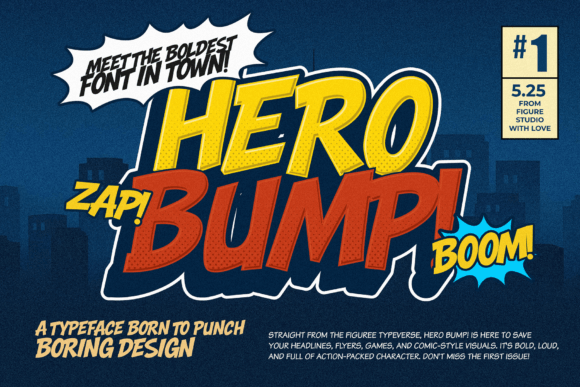 Hero Bump: A Comic Display Font That Brings the Noise