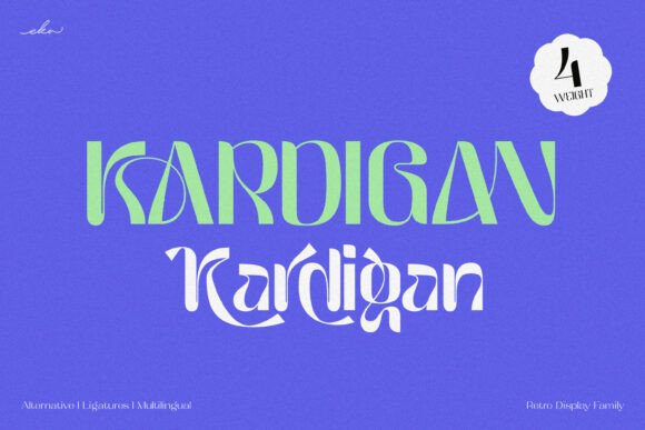 Kardigan: A Retro Display Typeface for Modern Branding