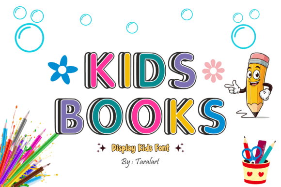 Kids Books: A Playful Display Font for Brand Design