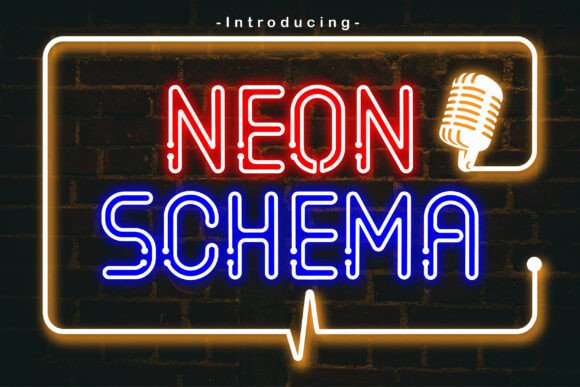 Neon Schema: A Radiant Display Font for Handmade Products