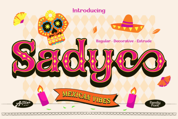 Sadyco: A Display Font Built for Celebration and Impact