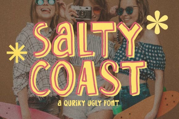 Salty Coast Font: A Display Typeface for Bold Marketing