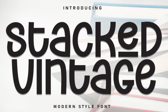 Stacked Vintage Font for Small Business Branding