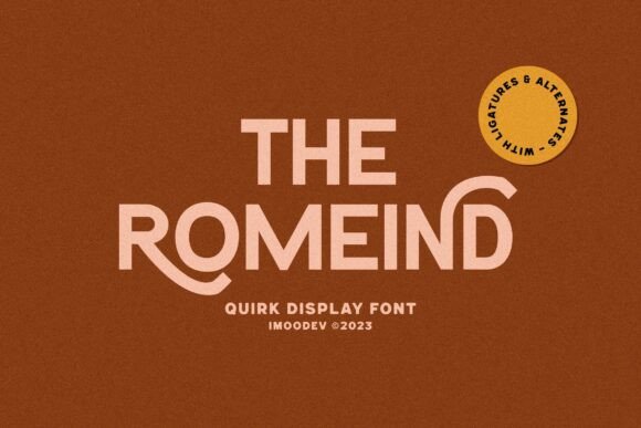 The Romeind Display Font Brings Handcrafted Charm to Your Product Labels and Shop Designs